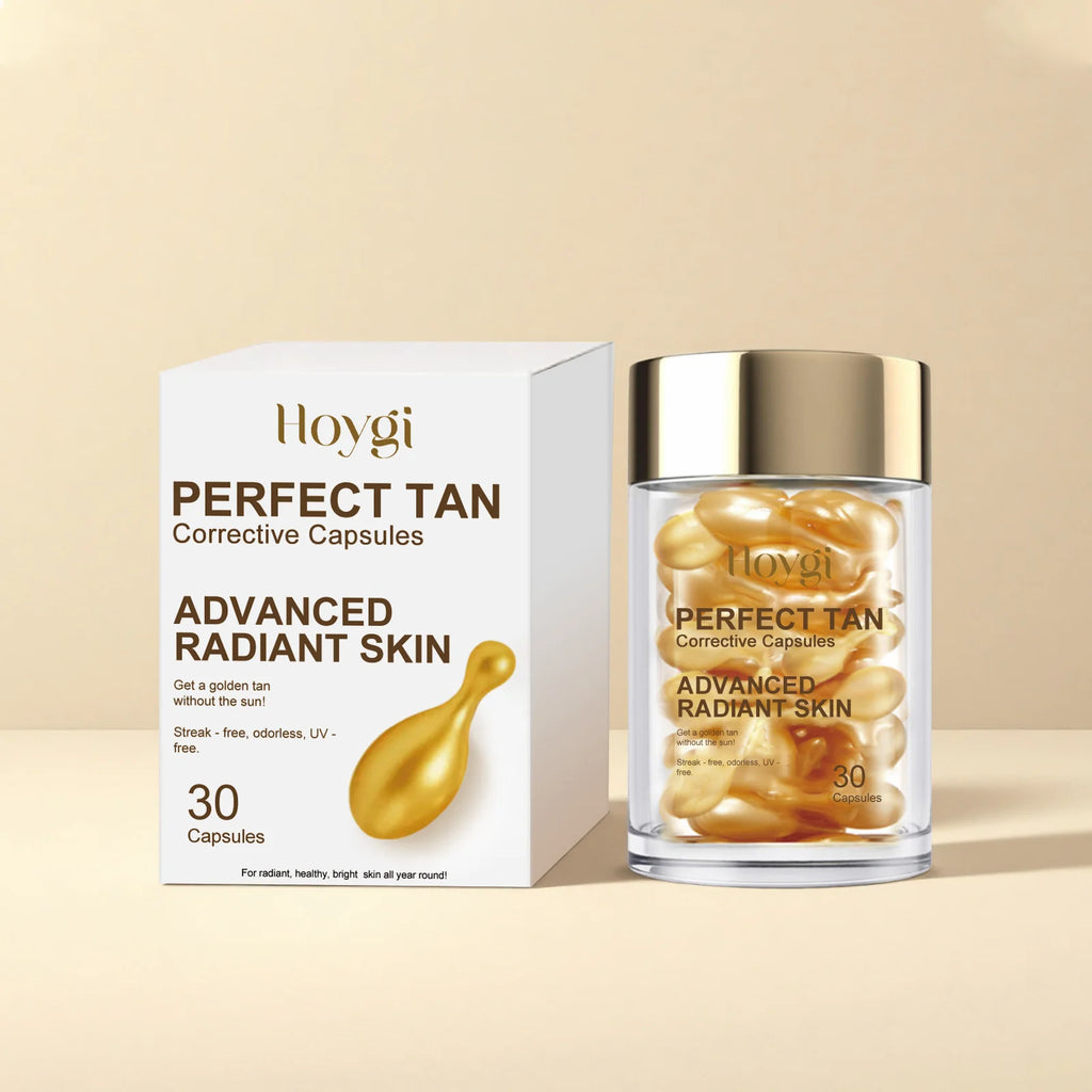 Portable Tanning Capsule Accelerate Natural Bronze Tan Moisturizing & Soothing Even Skin Tone Sunless Self-Tanning Serum