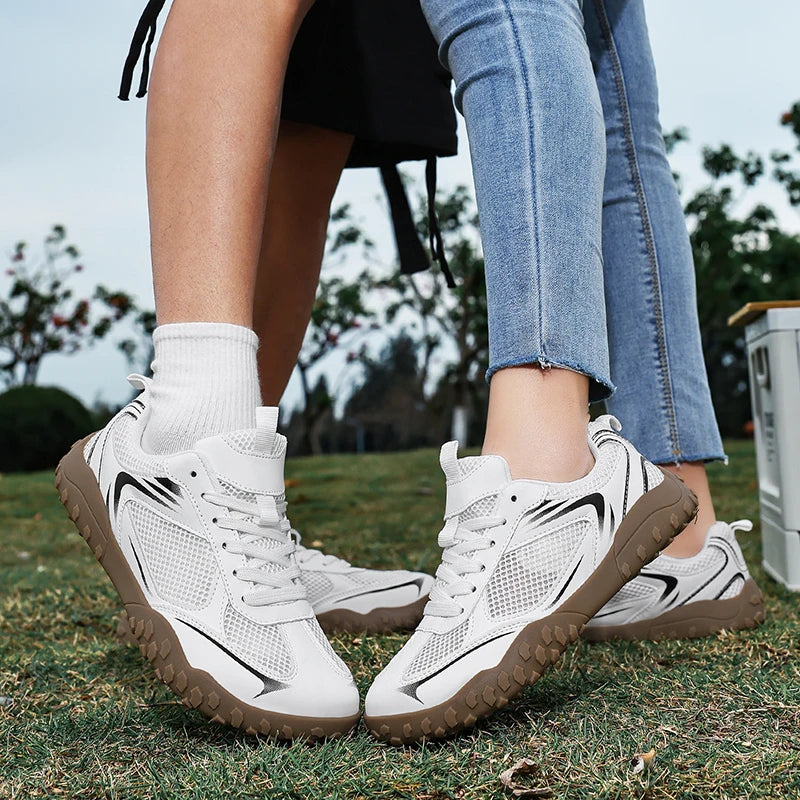 Unisex Wide Width Hiking Shoes Breathable Mesh Outdoor Trekking Sneakers Anti Slip Rubber Sole Walking Trainers Summer Autumn