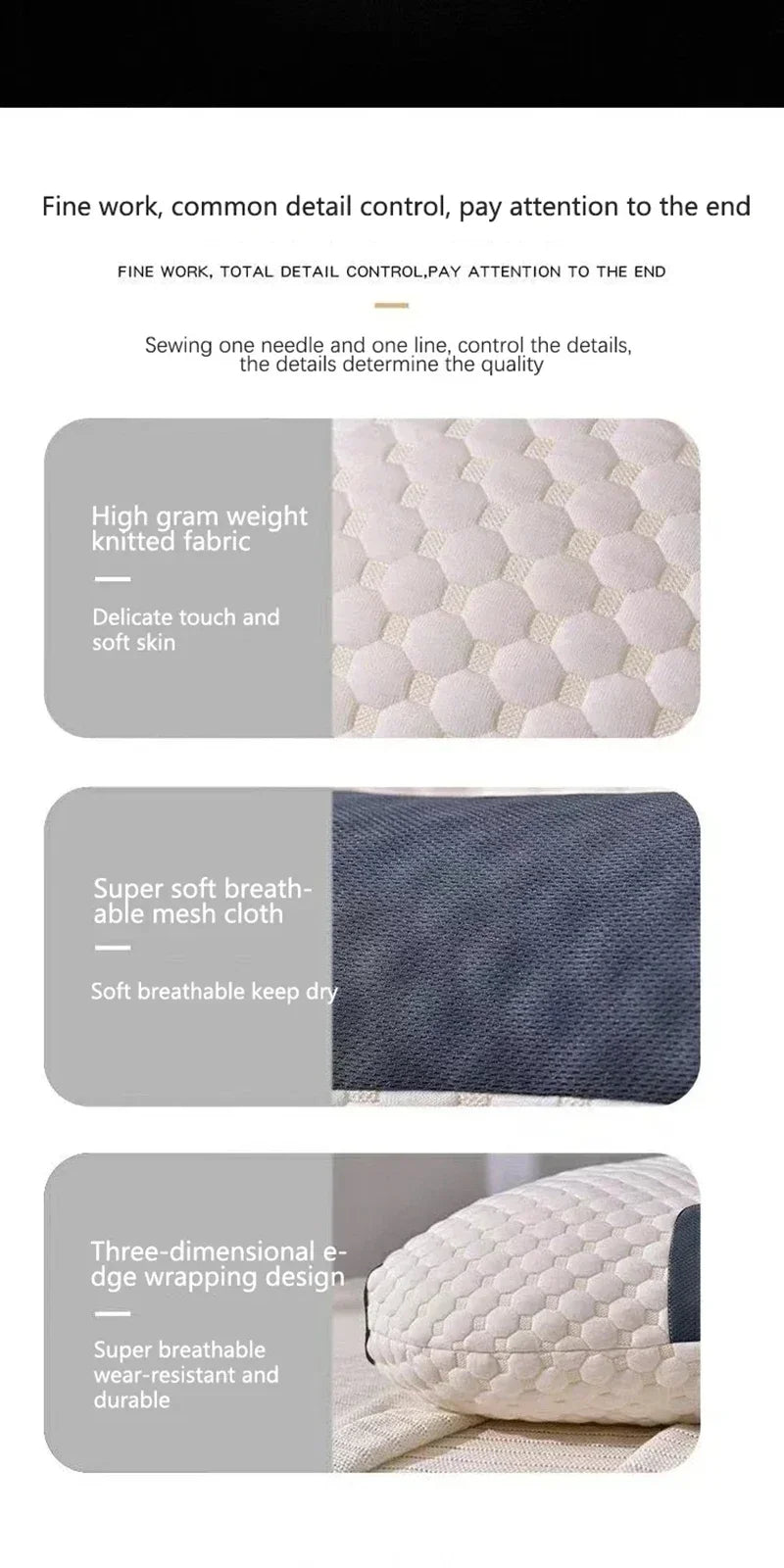 New Neck Pillow Help Sleep And Protect The Neck Cervical Orthopedic Soybean Fiber Massage Household SPA Pillow For Sleeping