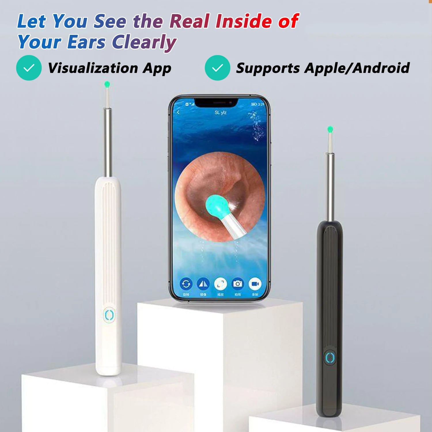 Smart Visual Ear Cleaner HD Ear Sticks Otoscope USB C Charging Endoscope Wax Removal Tool Earpick MIni Camera Health Care Set Secondary image