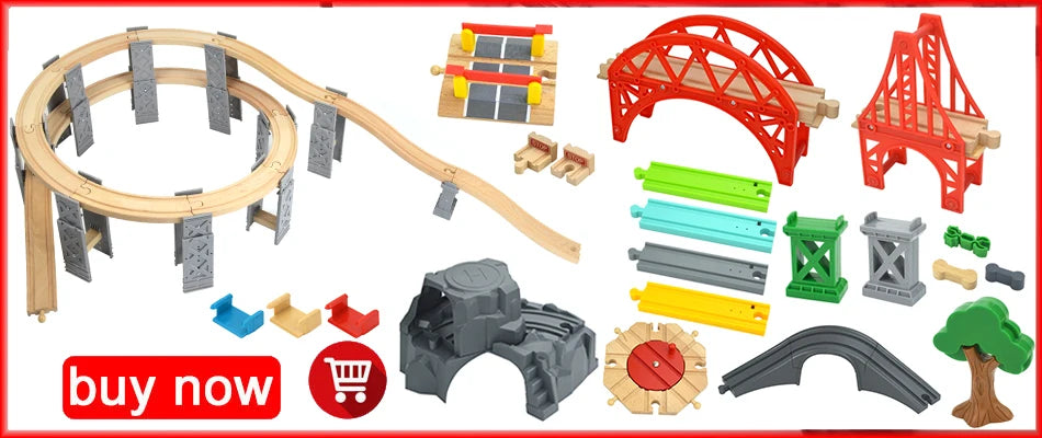 Locomotive Magnetic Car Electric Train Toys Fit All Brand Biro Wooden Diecast Slot Train Track Railway Educational Toys For Kids