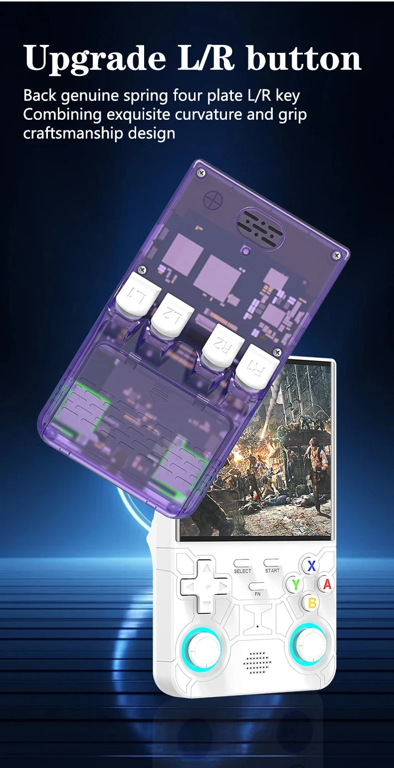 R36Ultra 4.0-inch Retro Handheld Game Console 128GB Portable Video Player Open-Source Linux System for Gaming