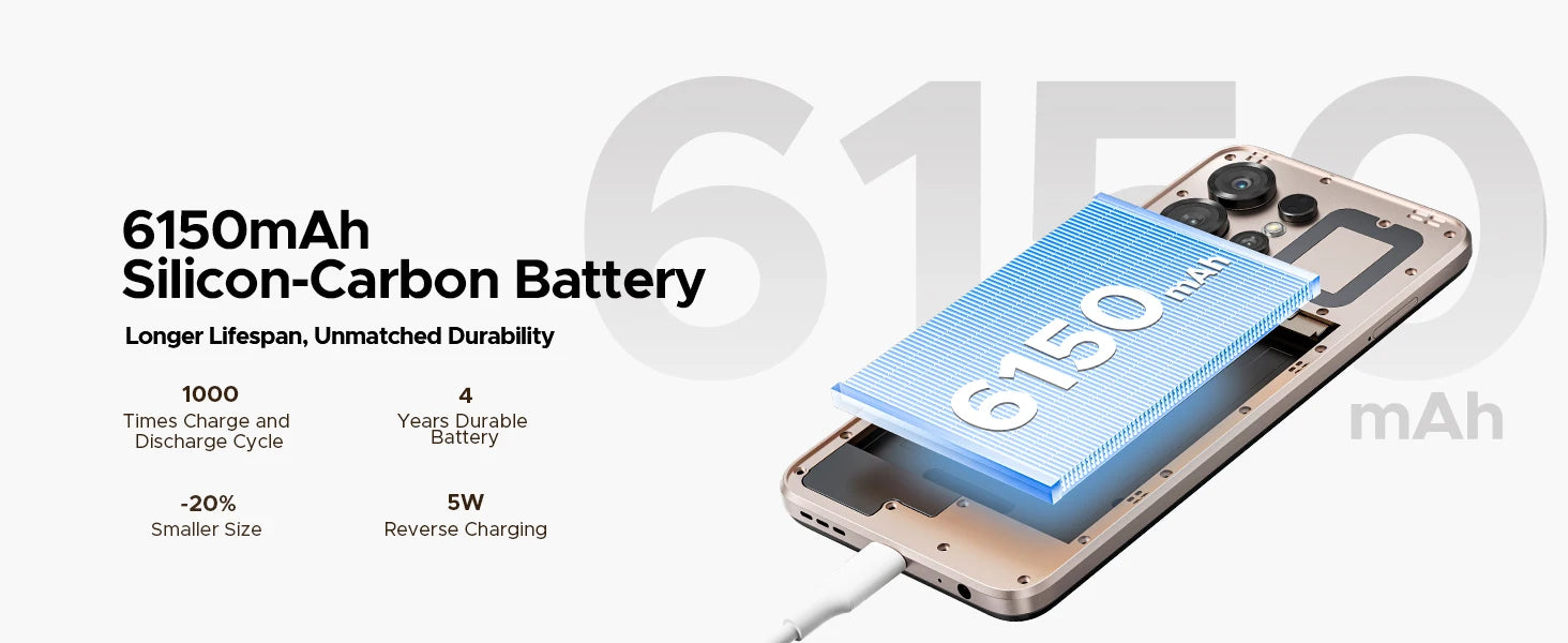 Global Version DOOGEE Note56 X Android Smartphone 16 "battery 6150 mAh 24 Go RAM (3 + 21) 64 Go ROM Phone mobile