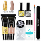 LIMEGIRL Nail Art Kit Poly Nail Gel Extending Soaking Gel Kit Nail Art Acrylic Gel Varnish Kit For Novices Semi Permanent Gel So