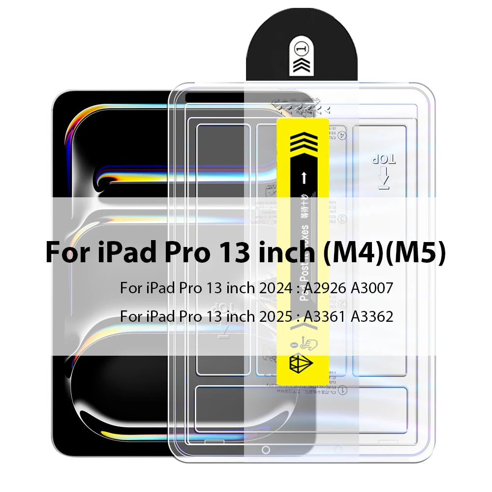 Screen Protector Tempered Glass For iPad Pro 13 11 M5 M4 12.9 A16 10 9 10th 9th Generation Air 5 4 3 M3 M2 Mini 7 6 Accessories