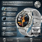 Smart Watch for Men GPS Offline Maps 2G ROM 10ATM Waterproof Heart Rate Diving Skiing Hiking Rugged Durable Smartwatch Men Women
