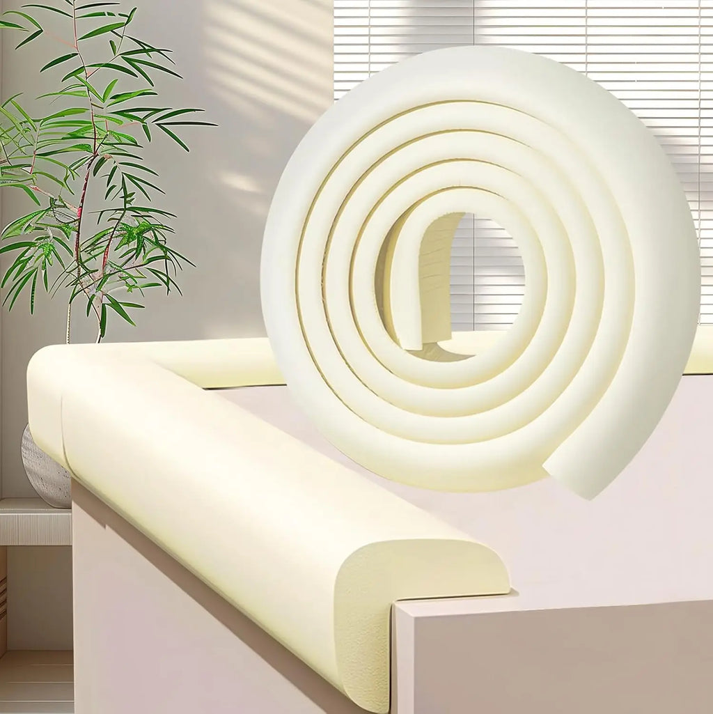 1Roll Baby Safety Table Corner Protector Strip with 4 Self Adhesive Corner Guards Soft NBR Foam Baby Proofing Edge Corner Guards