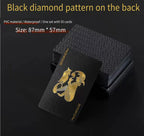 Brand New 54-piece Black and Gold Plastic Playing Card Foil Poker Set Magic Tool Party Tabletop Game