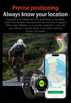 Smart Watch for Men GPS Offline Maps 2G ROM 10ATM Waterproof Heart Rate Diving Skiing Hiking Rugged Durable Smartwatch Men Women