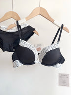 Sexy Leopard Print Lingerie Set Women Wireless Invisible Push Up Small Breasts,adjustable A To C Cup,sheer Lace Pure Design, S-X