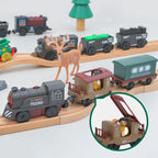 New Electric Train Set Compatible with Thomas Wooden Train Track Train Toys For Kids Christmas Birthday Gift
