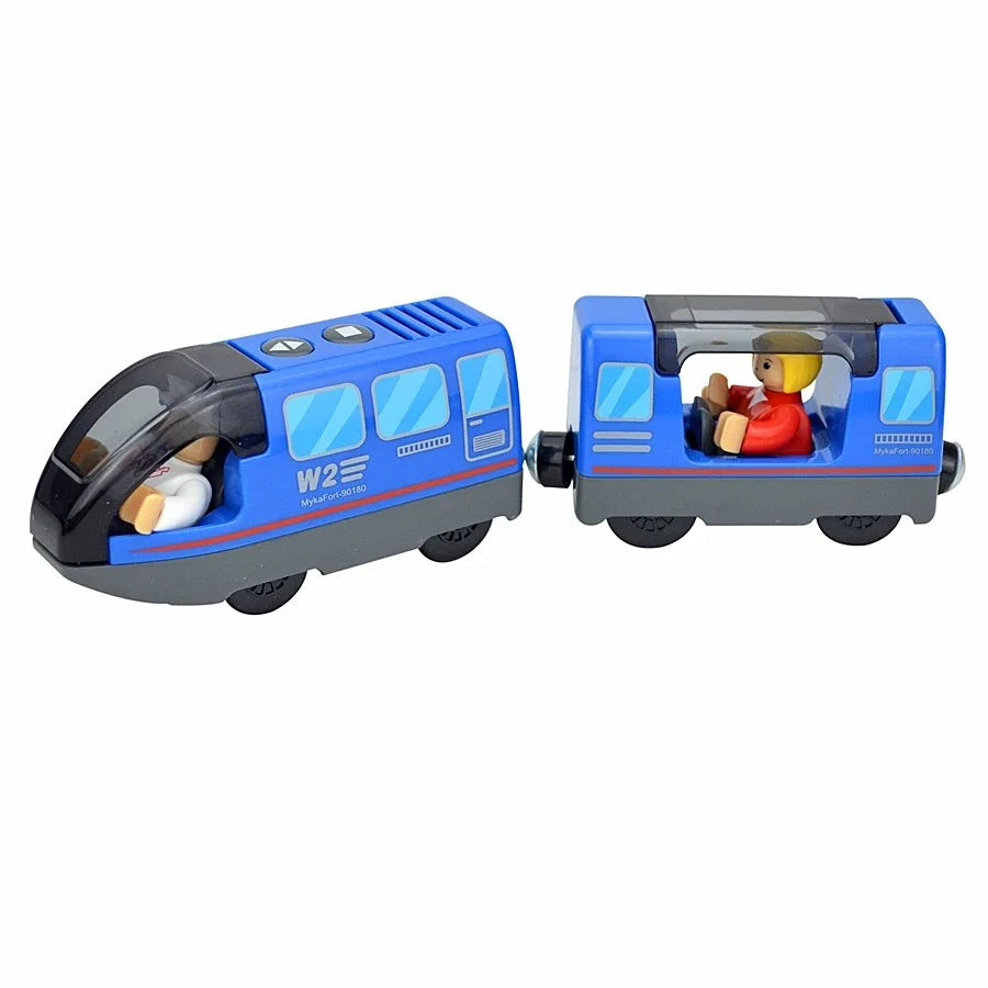 Locomotive Magnetic Car Electric Train Toys Fit All Brand Biro Wooden Diecast Slot Train Track Railway Educational Toys For Kids