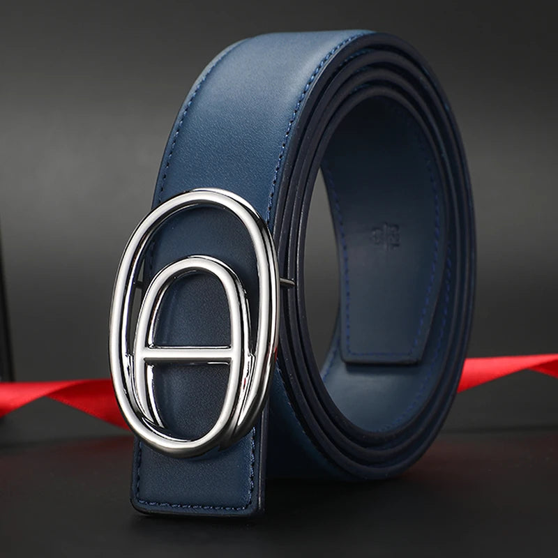 Wide 3.8cm Famous Brand Belt Men High Quality Luxury Genuine Leather Belts for Men Strap Metal Belt Fashion Women's Belt jeans