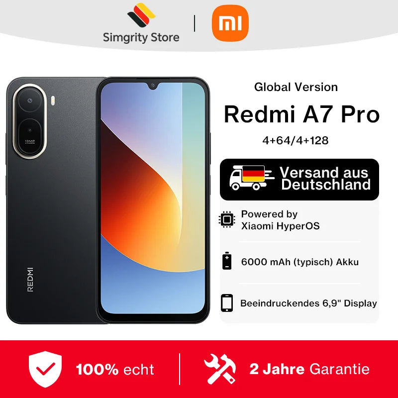 Global Version Xiaomi Redmi A7 Pro Smartphone 6000mAh Battery 6.9" 120Hz Display 13MP Camera Xiaomi HyperOS Xiaomi Cellphone Main image
