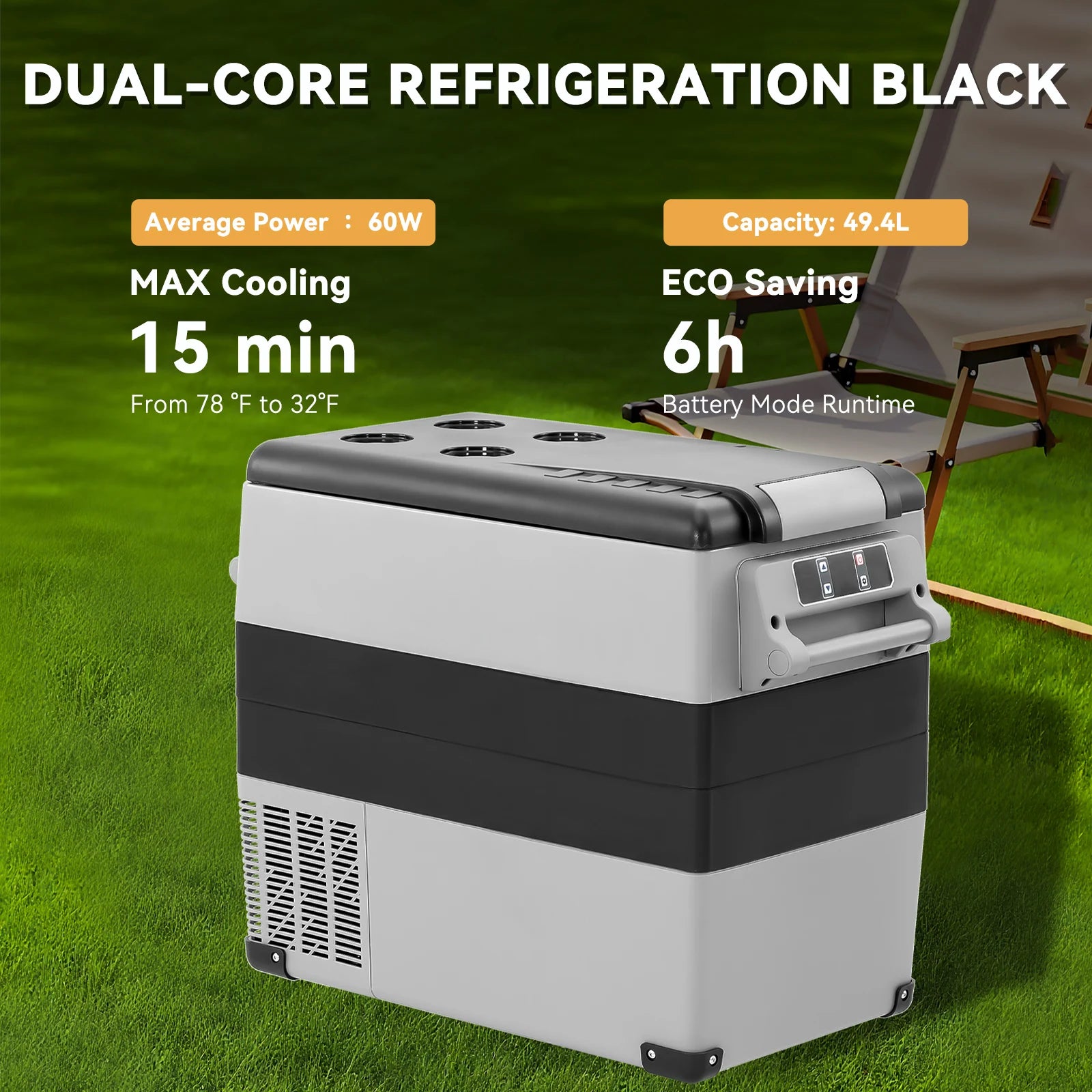 30L 35L 40L 45L 50L 55L Car Refrigerator DC 12V/24V Car Freezer Fridge -4℉~68℉ RV Portable Compressor Cooler Camping Travel