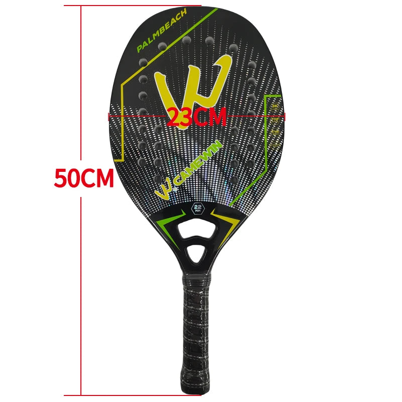 Camewin 3K Beach Tennis Racket Full Carbon Fiber Rough Surface Outdoor Sports Racket For Men Women Adult Tennis Racket The New