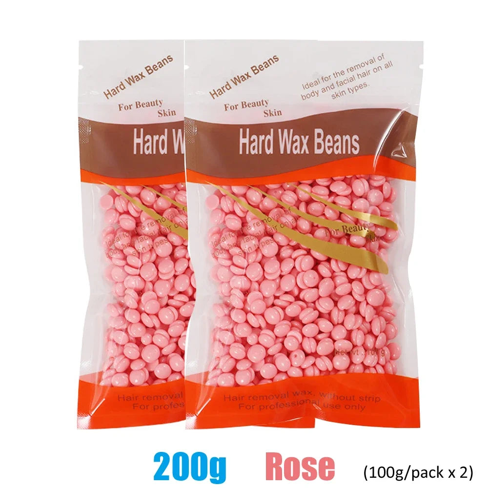 500ML Wax Heater Set For Body Hair Removal Unisex / Black And White Color Electric Display Screen Wax Heater / 200g Wax Beans