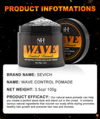 Deep Wave Control Pomade 360 Biotin Sport Strong Hold Wave Hair Gel With Brush Wavy Hair Oil Shampoo Conditioner Styling Care