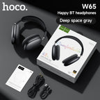 hoco Over the Ear Bluetoothe 5.4 Headphones Sports Wireless Earphone Headsets with Microphone for Phone Call Fabric Eartips