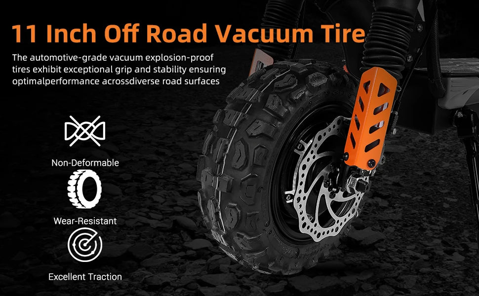 VREOM - VZ37 Electric Scooter-6000W Motor 60V30AH Battery High Power E-Scooter-70km/h Speed 11'' Vacuum Tire-Foldable EScoot
