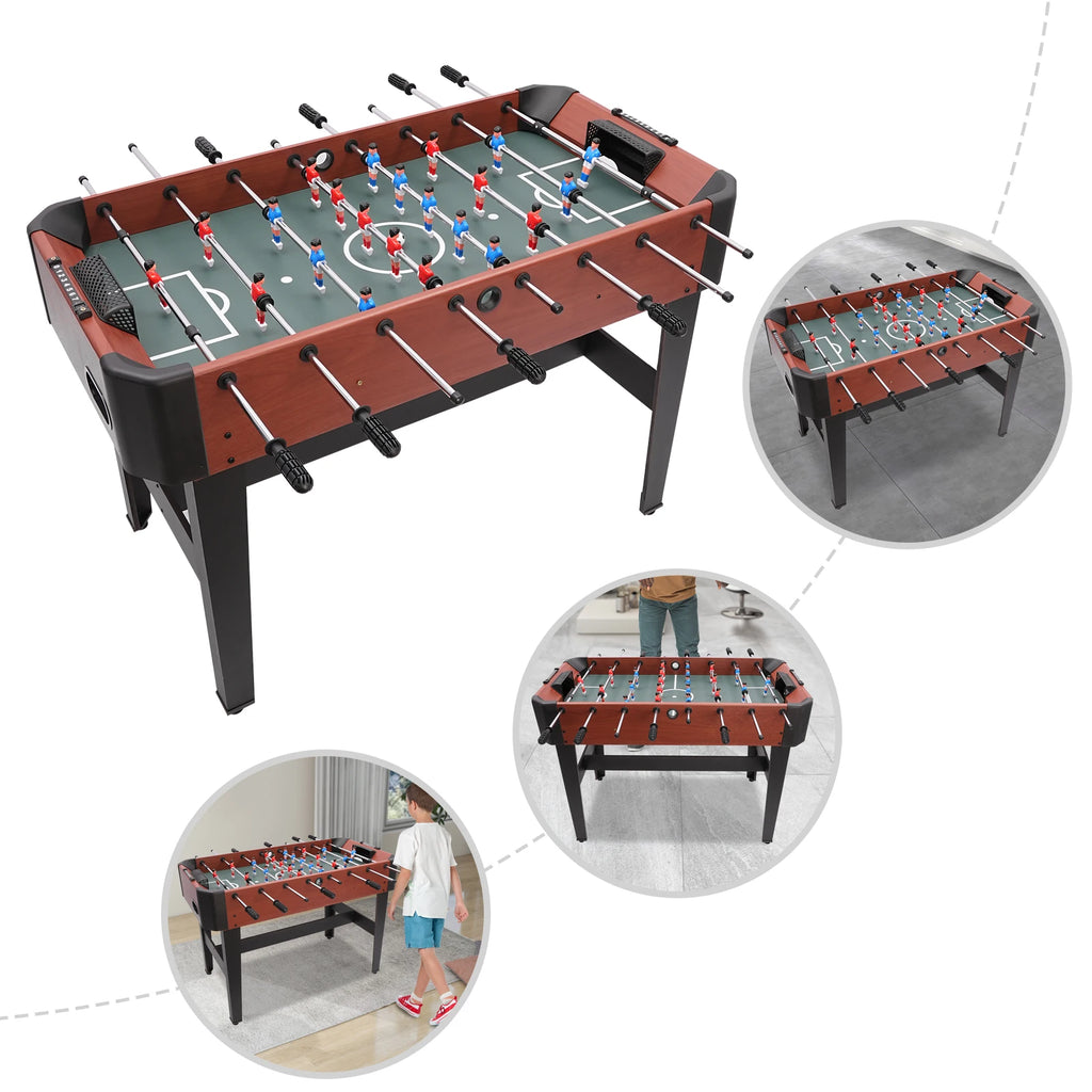 Foosball Table Soccer Table Game 8 Rods Tabletop Football Game 47x24in Indoor Entertainment for Kids Adults Home Game Room