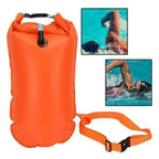 Inflatable Open Swimming Buoy Tow Lightweight Swimming Air Bag Storage With Waist Belt Water Sport Swimming Storage Float Tools