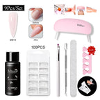 24PCS/Set 20ml Poly Naili Extension Gel  Kit Mini UV Lamp Sealer With Base Top Coat Professional Poly UVNail Gel Kit Starter Kit