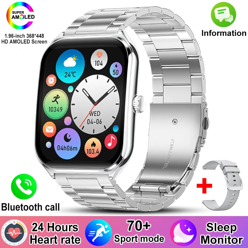 New For OPPO Ultra Thin Smart Watch Men AMOLED HD Screen Always Show Time Heart Rate Bluetooth Call Sports Waterproof Smartwatch