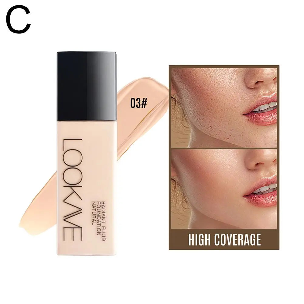 1Pcs Liquid Foundation Long Lasting Full Coverage Matte Cream CC Foundation Makeup Concealer Natural Liquid Base Moisturizing