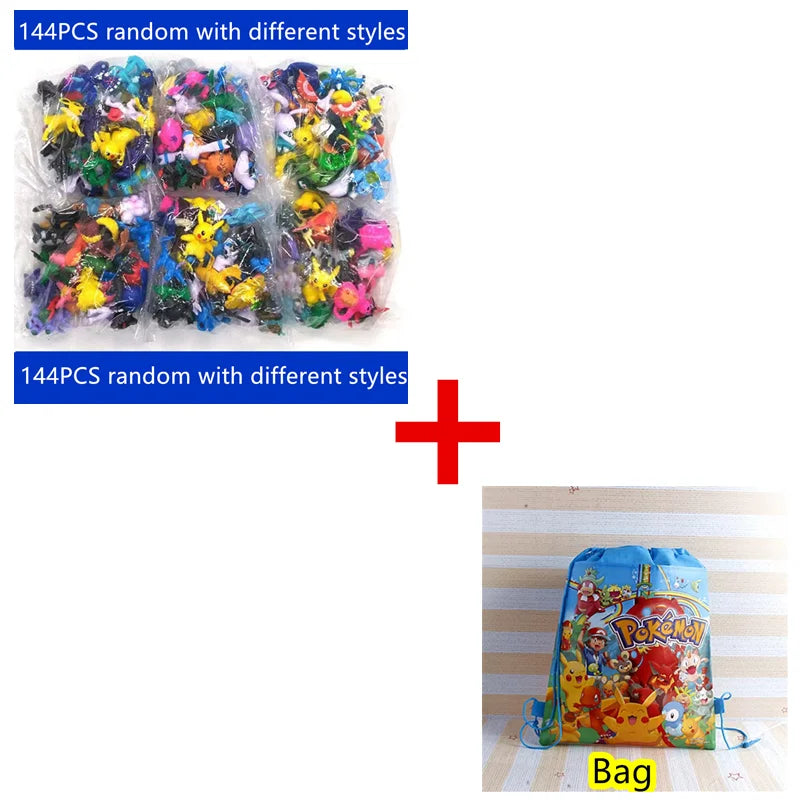 144 Style Anime  Action Figure Model Pokemon Figure Toys Ornamental Decoration Collect Toys For Children's Christmas Gift