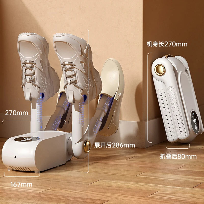220V Shoe Dryer Electric Timing Dryer Retractable Fast Drying UV Sterilization Household Travel Foldable Shoes Boot Socks Gloves