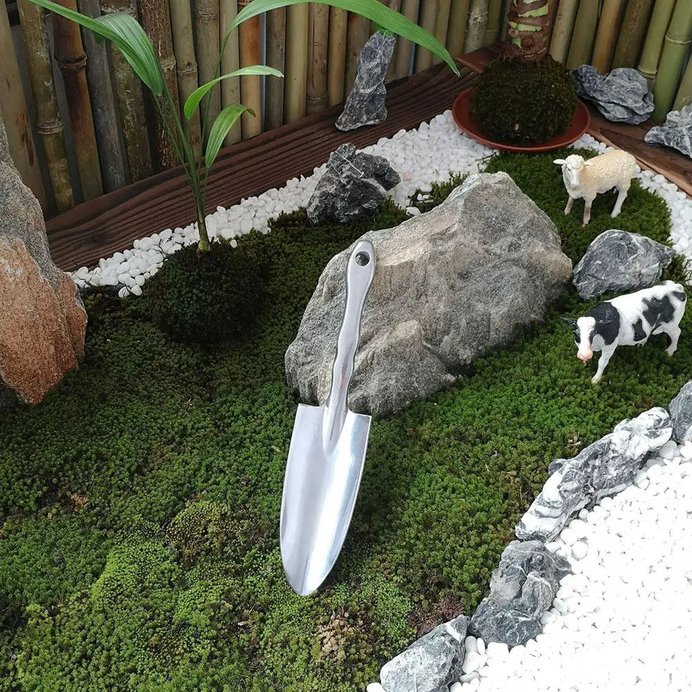 Multifunctional Gardening Shovel Aluminum Alloy Transplanting Tool for Soil Loosening Weeding Planting Bonsai Garden Spatula Main image