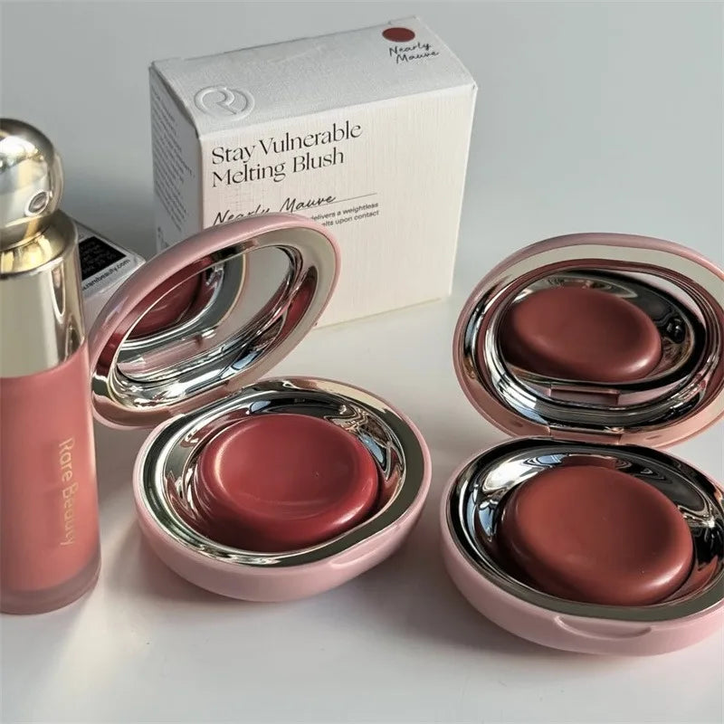 Rare Beauty Melting Cream Blush Makeup Matte Pearlescent Texture Glitter Blush Highlighter Bright nourish moisturize Lip Gloss