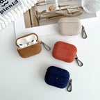 Winter Matte Corduroy Fabric Hook Earphone Case For Apple Airpods 1 2 3 4 Pro 3 2 Wireless Bluetooth Earphone Anti Scratch Cover