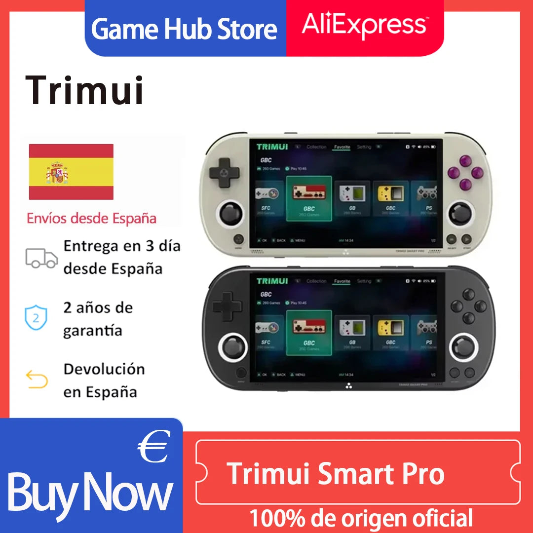 Trimui Smart Pro Handheld Game Console  4.96''IPS Screen Video Game Console Linux SystemRetro Video Game Consoles Birthday Gifts