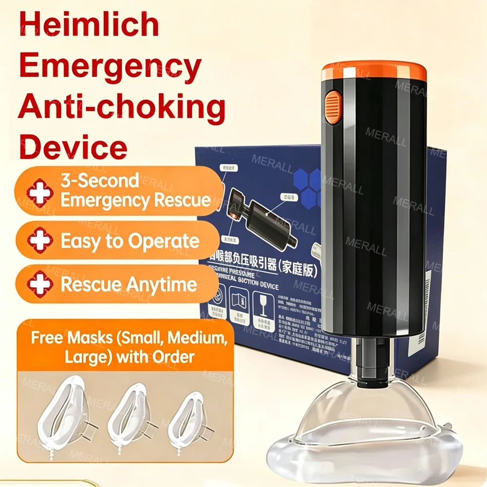 Auto Choking Rescue Device First Aid Kits Anti Choking Devices Emergency Suction Asphyxia Adults & Children CPR Rescue Device