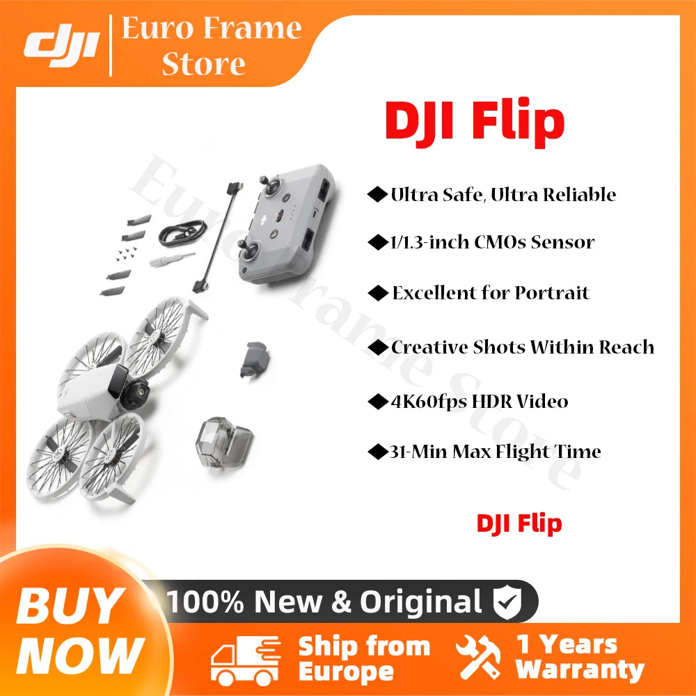 DJI Flip Camera Drone with 4K UHD Camera Under 249g 3-Axis Gimbal stability 44000ft/13km Video Transmission Original Main image