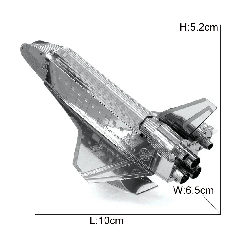 Space Exploration 3D Metal Puzzle Shuttle Hubble Space Telescope Mars Rover Model Toy for Kids Creative Jigsaw Puzzle Gift Toys