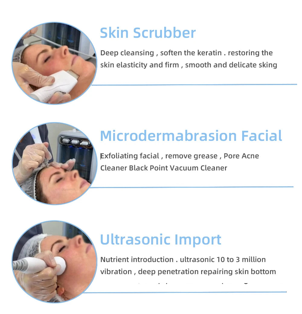 7 in 1 Dermabrasion Peel Spa Facial Machine Skin Rejuvenation Hydro Dermabrasion Hydro Aqua Face Deep Cleaning Skin Care Device