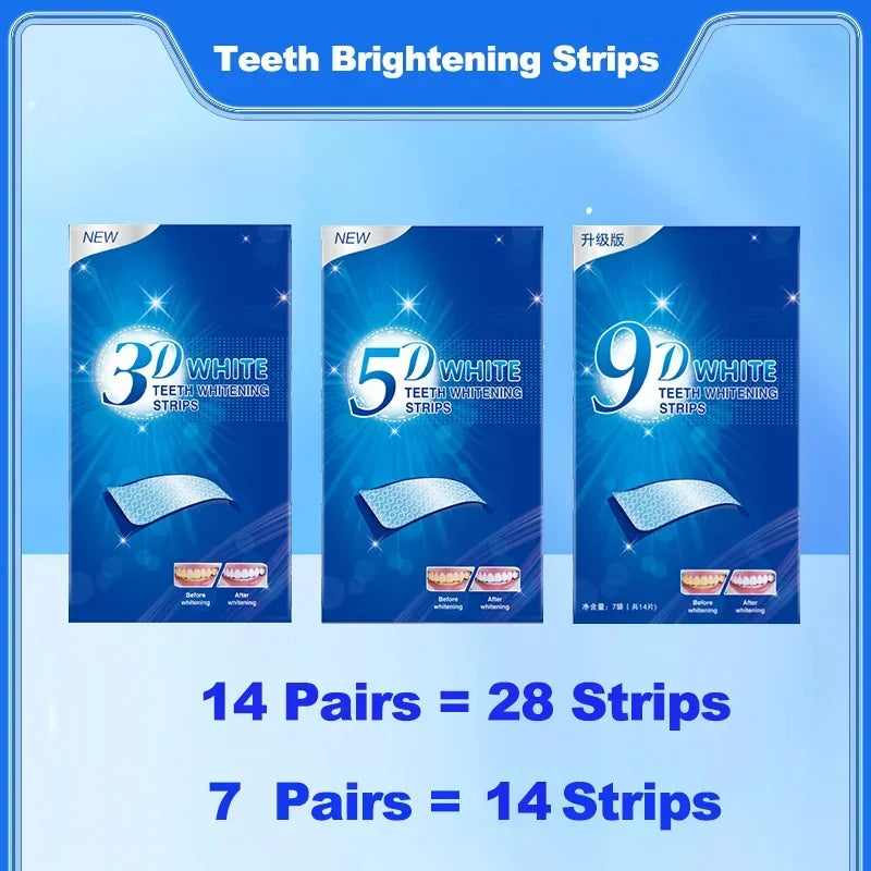 Teeth Whitening Strips White Tooth Dental Kit Oral Hygiene Care Strip for Teeth Veneers Dentist Whiten Strips 3D/5D/9D