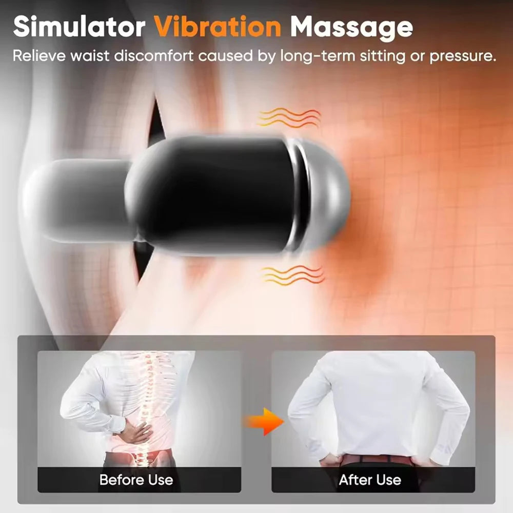 NEW 3-in-1 Back Massager with Relief Bed Sleeping Shiatsu Deep Tissue Portable Shoulder Lower Back Pain Relief Waist Massager