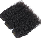 Pixie Curly Human Hair Weave Bundle With Closure Brazilian Human Hair Weave Extensions 100% Human Hair Weft HD Lace Closure