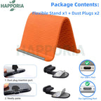 HAPPORIA Portable Foldable Silicone Phone Holder Flexible Bendable Multi Angle Adjustable Stand for Universal Phone Tablet