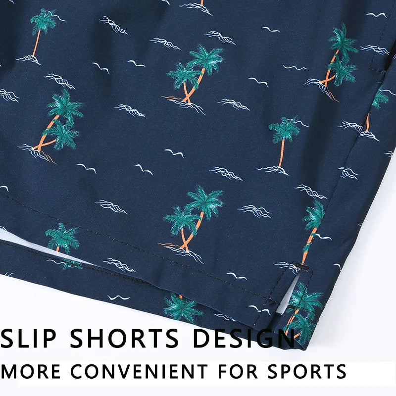 ESCATCH Summer 2026 New Fashion Polyester Swimming Shorts Men Gym Board Quickly Dry Elastic Waist Traje De Baño Beach Pants