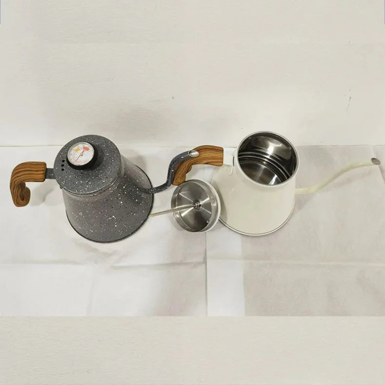 Stainless Hand Drip Coffee Maker with Thermometer Goose Beak Kettles Teapot Gooseneck Kettle Coffee Pot
