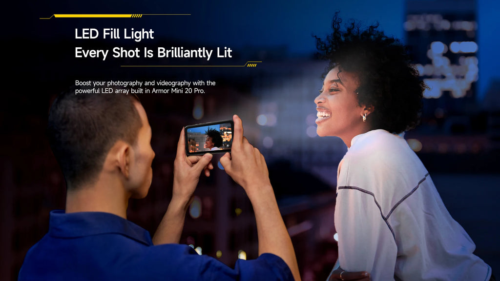 Ulefone Armor Mini 20 Pro 5G 4.7" Rugged Phone 64MP Night Camera  6200mAh Smartphone LED Light 16+256GB Android 14 Mobile phone