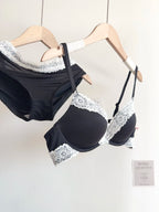 Sexy Leopard Print Lingerie Set Women Wireless Invisible Push Up Small Breasts,adjustable A To C Cup,sheer Lace Pure Design, S-X