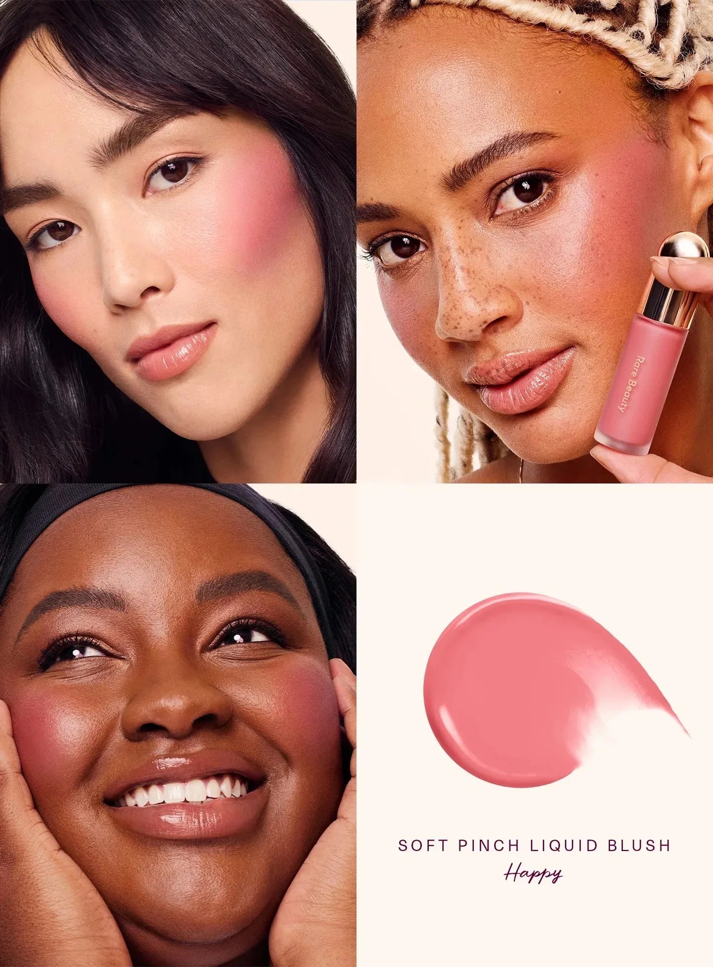 Rare Beauty Happy Lucky Love Blush Long Lasting Plump Seamless Liquid Blush Dewy Waterproof Mositure Face Women Cosmetic Makeup