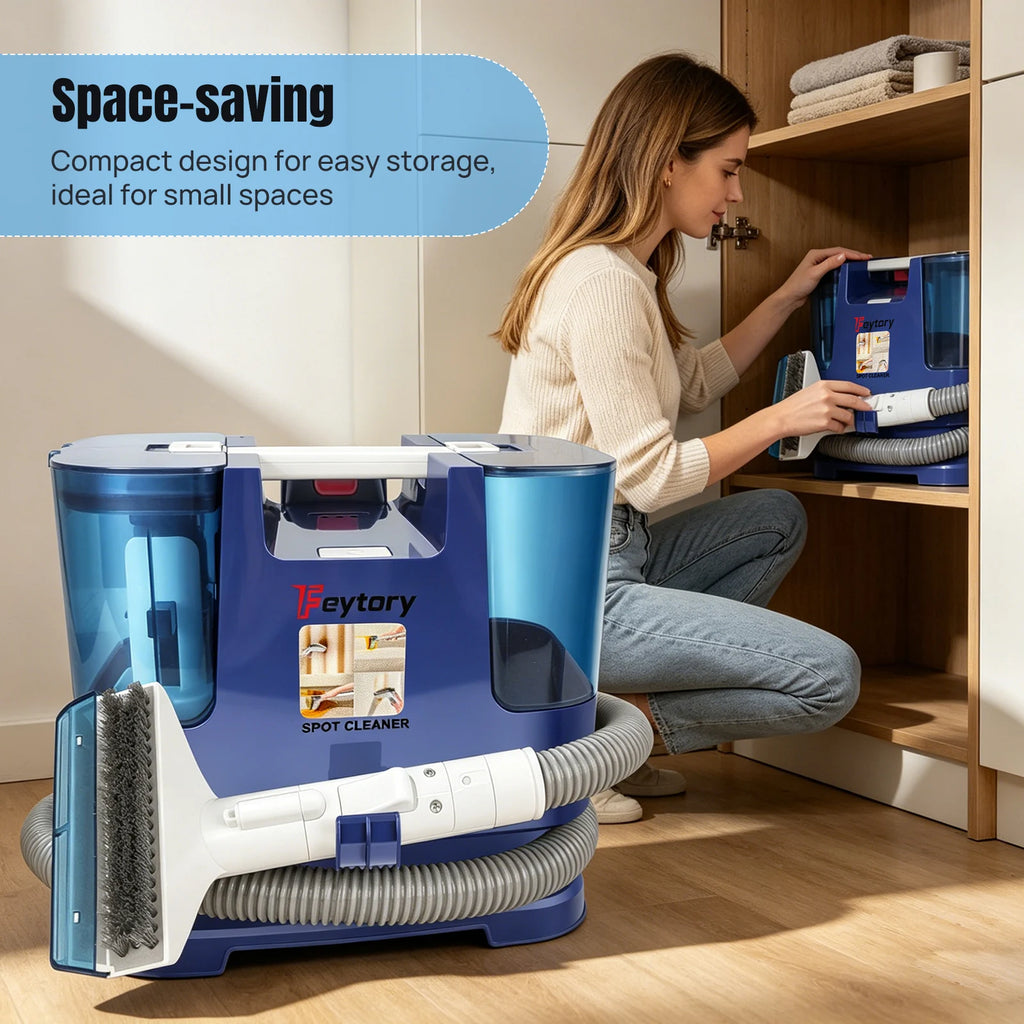 BRIEFNESS Cordless Upholstery Cleaner,2 Batteries, Stain Remover for Sofa,Mattress & Car Seat,Deep Pet Stain Removal for Fabric