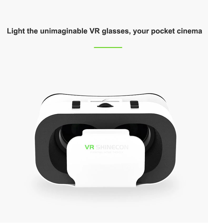 Shinecon Viar Virtual Reality VR Glasses Headset 3D Device Helmet Goggles Lenses For Smartphone Smart Phone Game Cell Mobile Set